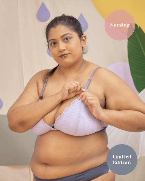 nursing - sweet kisses padded bralette in wander