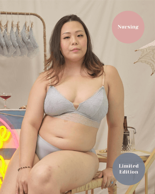 nursing - best wishes padded midi bralette in coast - Our Bralette Club