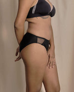Load image into Gallery viewer, panelled black mesh panty - Our Bralette Club
