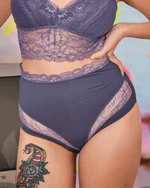 Load image into Gallery viewer, veri peri high waist panelled lace panty
