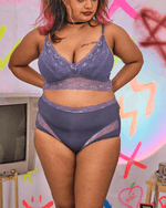 Load image into Gallery viewer, veri peri high waist panelled lace panty
