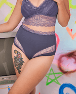 Load image into Gallery viewer, veri peri high waist panelled lace panty
