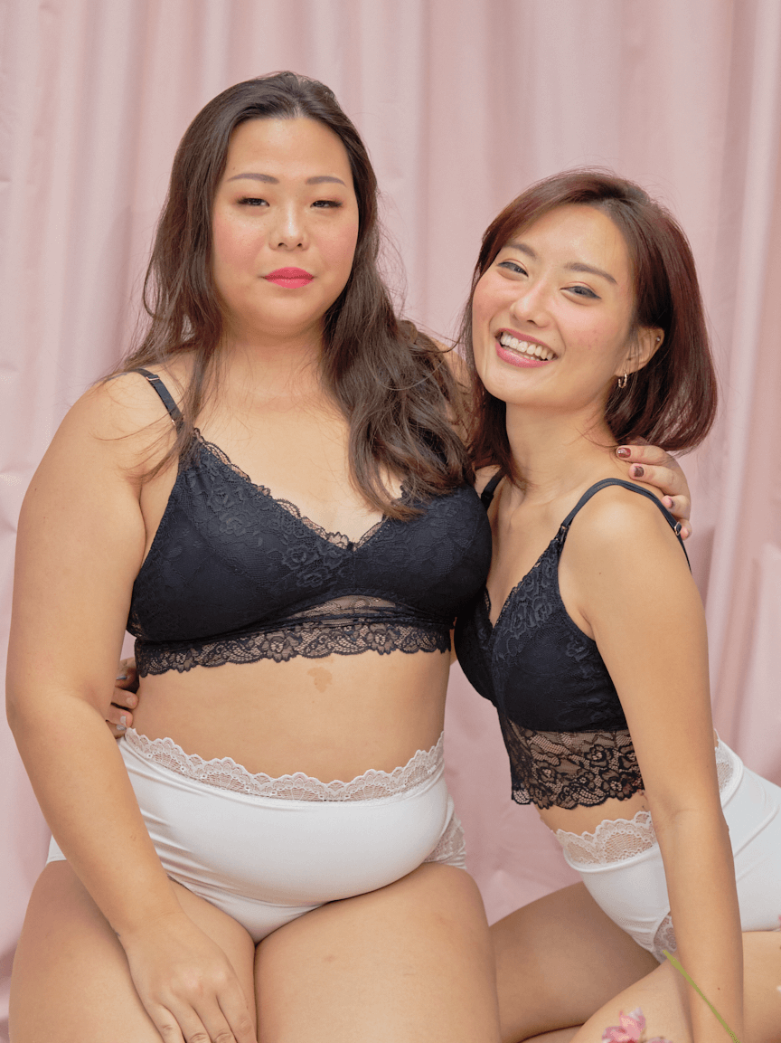 nursing - winning streak padded midi bralette in midnight